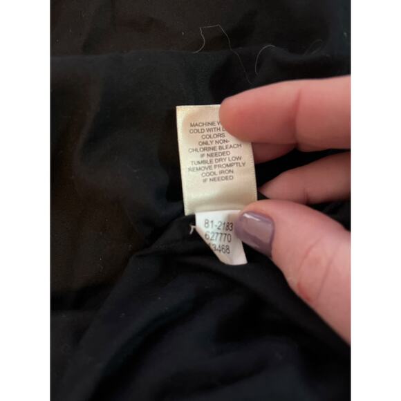 J Jill Short Sleeve Button front Shirt with crochet details size M - Picture 8 of 9